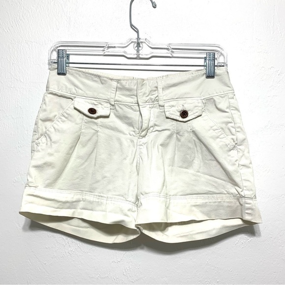 Old Navy White Dress Pleated Shorts Adjustable Waistband size Girls 14 - Picture 1 of 7